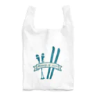 キッズモード某のレトロ スキー ロゴ シルエット Reusable Bag