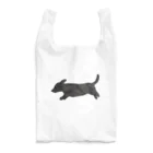 CHOSANAの走る犬 ダックス ブラック Reusable Bag