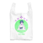 Vibin Designsの着物の女ネオンアニメ  レトロ    昭和  ステッカーおもしろ Reusable Bag