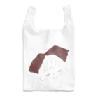 ゆるかわいいデザインのおっきい赤色リボンの女の子。 Reusable Bag