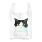 鼠の王国製作所のウシ柄の猫がこちらをみている Reusable Bag