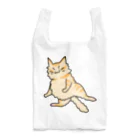 動物ガラス絵描きをしてる人のお店のぽっちゃり系くつろぎネコさん Reusable Bag