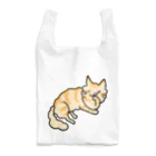 動物ガラス絵描きをしてる人のお店のぽっちゃり系ペロりネコさん Reusable Bag