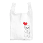 Draw freelyのハート風船　シロクマ Reusable Bag