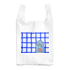 ねてもサメても／さめめのお店の青チェックのりんごさめめ Reusable Bag