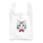 もじゃクッキーの赤蝶ネクタイの猫 Reusable Bag