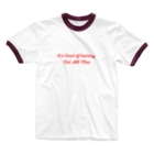 À l’avenir のI'm tired of hearing Not All Men/ノットオールメンフェミニズムシリーズ Ringer T-Shirt
