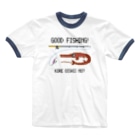 猫と釣り人のアカヤガラ_1 Ringer T-Shirt