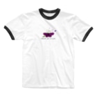 コンクリートジャン・グルの蛾とお花Tシャツ Ringer T-Shirt