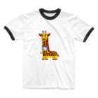 豚人イラストのパンダ武島のブタキリンダー Ringer T-Shirt