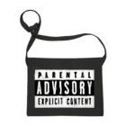 DRIPPEDのPARENTAL ADVISORY 白黒 反転色ロゴTシャツ サコッシュ