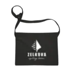 ZELKOVA cycling teamのZELKOVA LOGO white  サコッシュ