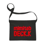 mimitabDECK.Kの耳たぶでっけー（赤ロゴ） サコッシュ