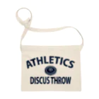 sports_tower スポーツタワーの円盤投げ・陸上競技・えんばんなげ・グッズ・Tシャツ・Discus Throw・飛距離・男子・女子・かっこいい・かわいい・アスリート・選手・有力・確実・候補・部活・有望・応援・精神力・集中力・メダル サコッシュ