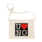 うの UNOのI LOVE UNO（白文字） サコッシュ