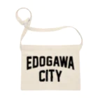 JIMOTOE Wear Local Japanの江戸川区 EDOGAWA CITY ロゴブラック サコッシュ