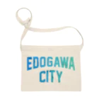 JIMOTOE Wear Local Japanの江戸川区 EDOGAWA CITY ロゴブルー サコッシュ