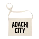JIMOTOE Wear Local Japanの足立区 ADACHI CITY ロゴブラック　 Sacoche