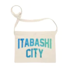 JIMOTOE Wear Local Japanの板橋区 ITABASHI CITY ロゴブルー サコッシュ