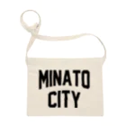 JIMOTO Wear Local Japanの港区 MINATO CITY ロゴブラック サコッシュ