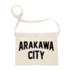 JIMOTO Wear Local Japanの荒川区 ARAKAWA WARD ロゴブラック サコッシュ