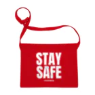 STAY SAFE IF YOU LOVE SOME ONEのSTAY SAFE IF YOU LOVE SOME ONE / ホワイトプリント フロント サコッシュ