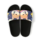 ゆんまるの夜空に柴犬 Sandals