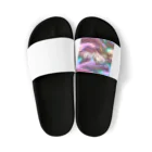 Kumamanのオーロラシルク　Shineロゴ入り Sandals