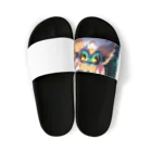 usubokeの「夢のような夜の世界、ハムスターのアニメチックな冒険！」 Sandals