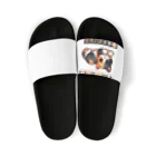 NEKOMARUDOUの三毛猫ペイント Sandals