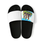 Pixel Art Goodsのモアイ像（pixel art） Sandals