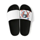 かずのこの水墨画カニ Sandals