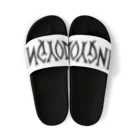 人魚堂の人魚堂(NINGYODO)ロゴ入りサンダル(文字ロゴ黒) Sandals with NINGYODO logo (text logo black) サンダル