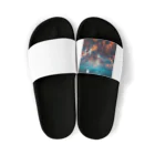 Teesignsの月夜に輝く未来都市 Sandals