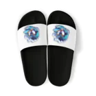 ichimameのshopの波のりペンギン Sandals