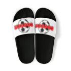 happy_25chanのサッカーボール柄（レッド） Sandals