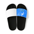 gk_Breath.のボックスロゴ。(Blue) Sandals