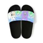 Crazy❤︎for Maincoon 猫🐈‍⬛Love メインクーンに夢中の紫猫💜メインクーン☘️クローバー🍀 Sandals