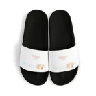 雛乃の文鳥グッズ屋さんのキンカチョウのネモフィラデザイン Sandals