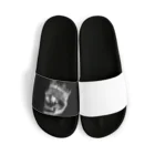 COOL&SIMPLEのBlack White Illustrated Skull King  Sandals