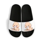 Tokyo_Doodleのもふもふアプリコット　トイプードル　たべる Sandals