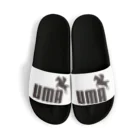 牛川 暗のグッズショップのUMA（黒） Sandals