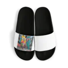 かてこの洋服販売所のUrban Rainbow: Bold Hip-Hop Fashion Sandals