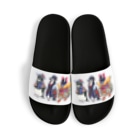 ヤママユ(ヤママユ・ペンギイナ)の立てば芍薬、座れば牡丹、歩く姿は百合の花-Pygoscelis Kimono Penguins- Sandals