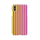 inazuma.co.jpのStripe (Yellow × Purple) Smartphone Case