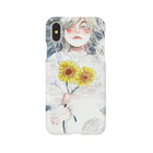 紫陽花イラストレーター　オカサヤカ　グッズショップの『水面に笑う』©️オカ　サヤカ Smartphone Case