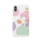 銀猫@絵垢+ご依頼受付中のマカロン好きな女の子 背景なしバージョン Smartphone Case