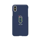 marinaのクリームソーダ（neon navy） スマホケース