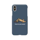 efrinmanのダックス2ブラックタン（ネイビー） Smartphone Case