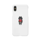 わたしのねこのりんごを持った黒猫ステッカー Smartphone Case